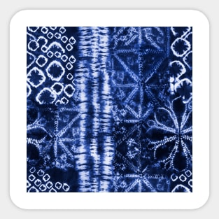 Dark Blue Summer Tie Dye Batik Wax Tie Die Print Sticker